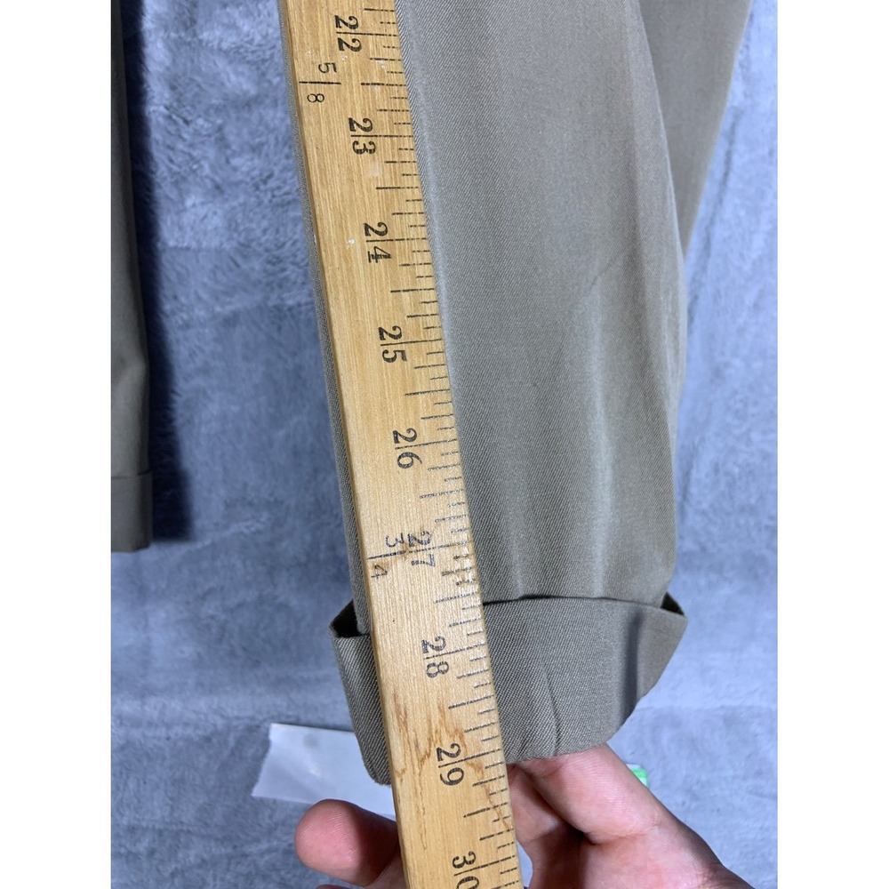 Brooks Brothers 346 Men's Pants Size 36 Tan Button-through Rear Pocket Wool - Picture 11 of 12